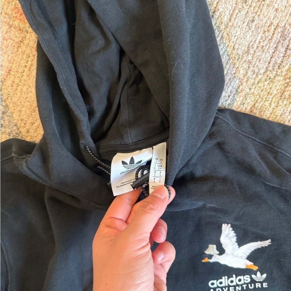 adidas Adventure Black Men's Hoodie - Picture 3 of 4